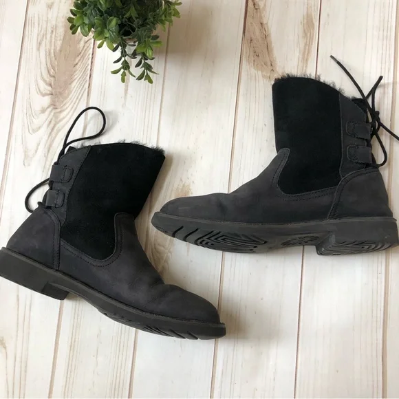 UGG Naiyah black suede laces boots - Picture 3 of 6